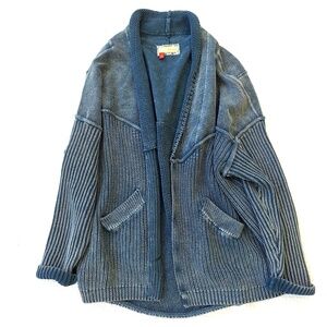 Pilcro Acid Wash Cardigan – Size Small – Blue Washout